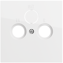 cub. caja con.antena coax. System 70 blanco