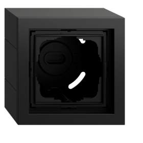 caja SF 1e + m.cob. Gira F200 negro m(pint.)