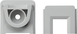 adapt. entr.cab. canal 15 x 15 mm Mont.sup. prot.agua gris