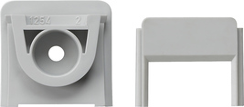 adapt. entr.cab. canal 15 x 30 mm Mont.sup. prot.agua gris