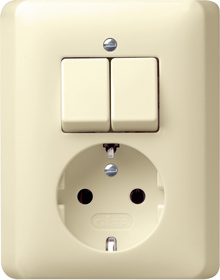 comb. serie/SCHUKO m.int. Standard 55 crema