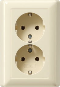dub.SCHUKO marco int. p. caja mec. 1,5e Standard 55 crema