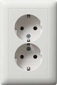 dub.SCHUKO marco int. p. caja mec. 1,5e Standard 55 blanco m