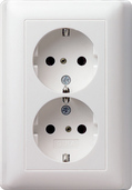 dub.SCHUKO SH + m.int. System 55 blanco