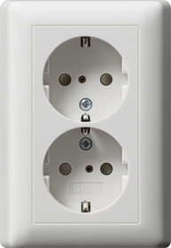 dub.SCHUKO SH + m.int. System 55 blanco m