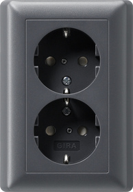 dub.SCHUKO SH + m.int. System 55 antracita