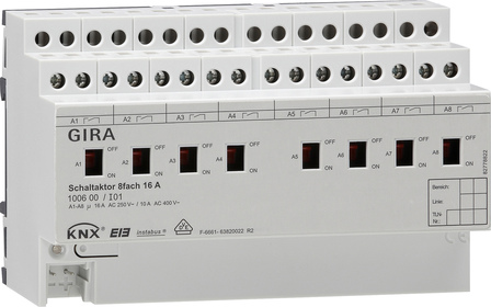 (OBSOLETO) act.conmut. 8e 16 A acc.man. KNX Carril DIN
