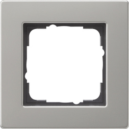 marco cob. 1e plano Gira E2 acero inoxidable