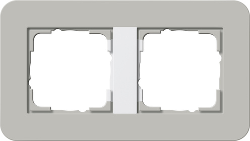 marco cob. 2e Gira E3 gris/blanco