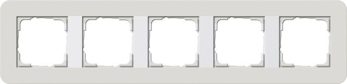 marco cob. 5e Gira E3 gris claro/blanco