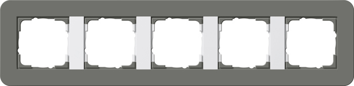marco cob. 5e Gira E3 gris osc./blanco