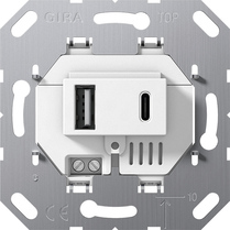 (OBSOLETO) alim.eléctrica USB 2e tipo A/C Mecanismo blanco
