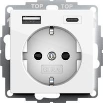 SCHUKO SH alim.eléctrica USB 2e tipo A/C System 55 blanco