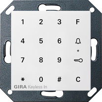 teclado códigos Gira Keyless In System 55 blanco