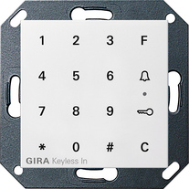 teclado códigos Gira Keyless In System 55 blanco m