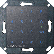 teclado códigos Gira Keyless In System 55 antracita