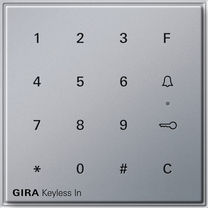 teclado códigos Gira Keyless In Gira TX_44 (IP44) c.alum.