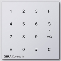 teclado códigos Gira Keyless In Gira TX_44 (IP44) blanco