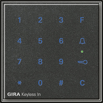 teclado códigos Gira Keyless In Gira TX_44 (IP44) antracita