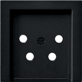 cub. caja conex.KPN 4p System 55 negro m