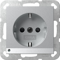 SCHUKO lumin.LED + SH System 55 c.alum.