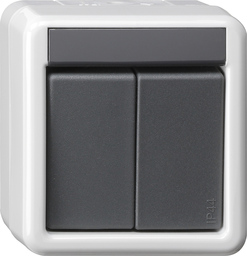 acopl.bus ps. 2e 1 punto KNX Mont.sup. prot.agua gris