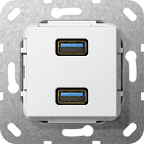 USB 3.0 A 2e acopl. Mecanismo blanco