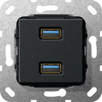 USB 3.0 A 2e cab.adapt. Mecanismo negro m