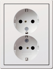dob.SCHUKO + m.cob. Gira F100 blanco