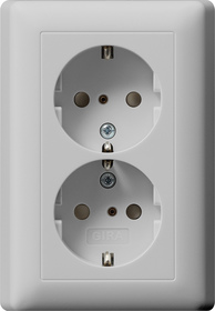 dub.SCHUKO SH + m.int. System 55 gris m