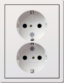 dob.SCHUKO SH + m.cob. Gira F100 blanco