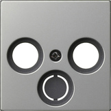 cub. caja con.antena coax. System 55 acero inoxidable