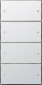 sens.tác.3 Komfort 4e (2+2) KNX Gira F100 blanco