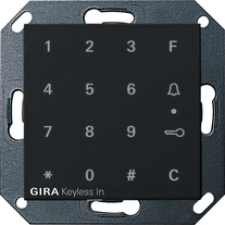 teclado códigos Gira Keyless In System 55 negro m