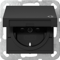 SCHUKO TA + SH BRT System 55 negro m