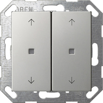 ps. tec.basc. 2e flechas OneKNX System 55 acero inoxidable