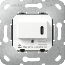 alim.eléctrica USB PD tipo C Mecanismo blanco