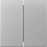 Tecla Doble System 55 color aluminio