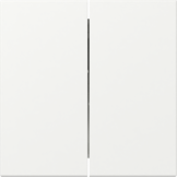 Tecla doble recta System 55 blanco mate