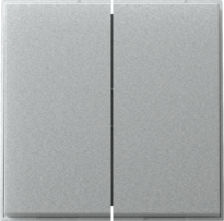 Tecla doble recta GIRA TX_44 c.alum.