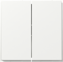 Tecla doble recta GIRA TX_44 blanco